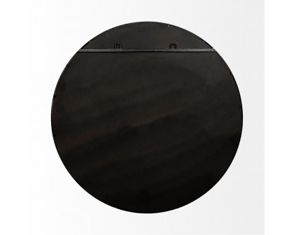 Mercana Piper Metal Round Wall Mirror - Black, Large