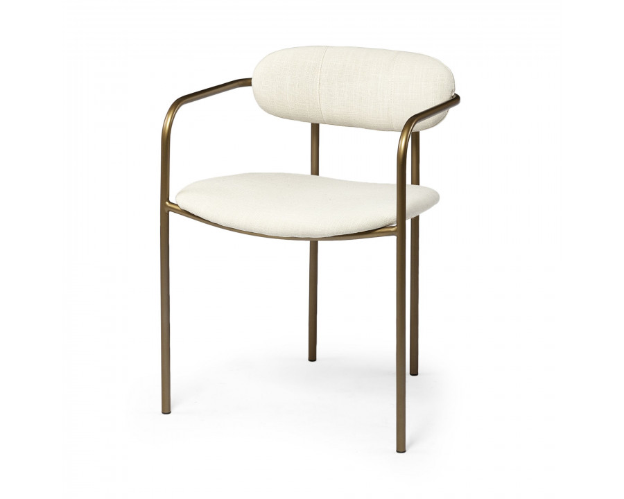 Mercana Parker Dining Chair - Cream/Gold