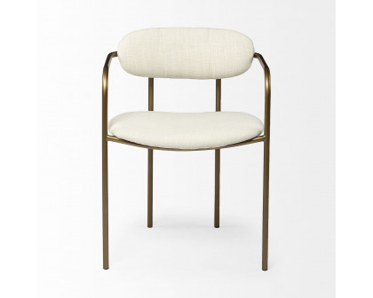 Mercana Parker Dining Chair - Cream/Gold