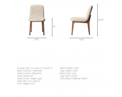 Mercana David Dining Chair - Cream