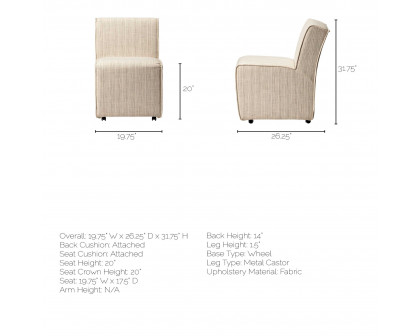 Mercana Damon Dining Chair - Beige