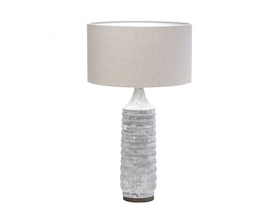 Mercana - Harlan (30.5"H) Beige-Toned Fabric Shade Gray Concrete Base Table Lamp