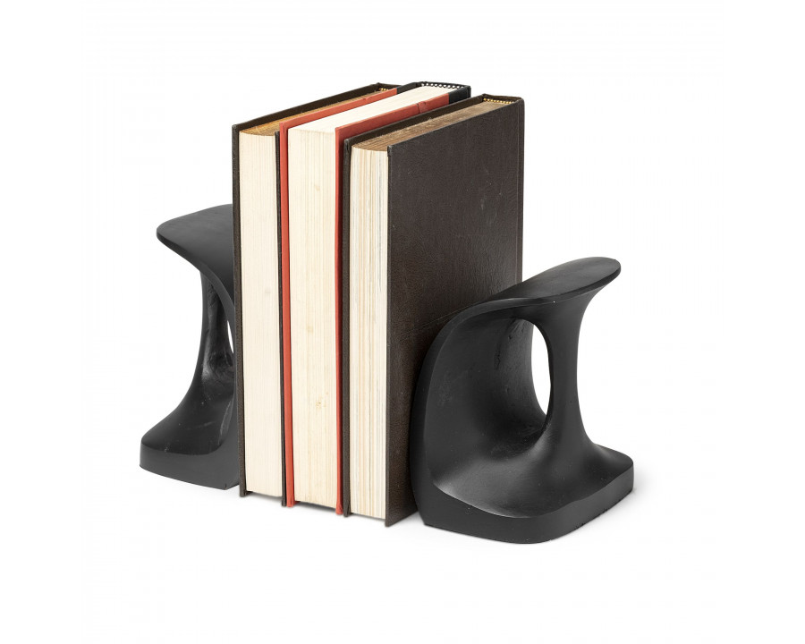 Mercana - Last Cobbler's 8L x 6W Black Shoemaker Tool Bookends (Set of 2)