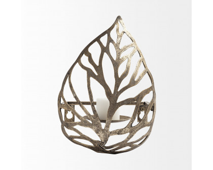 Mercana Lana I Single Champagne Toned Wall Candle Holder