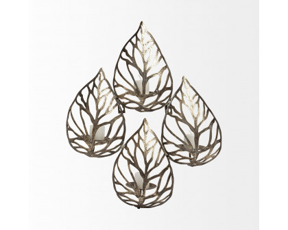 Mercana Lana II Wall Candle Holders (Set of 4) - Champagne