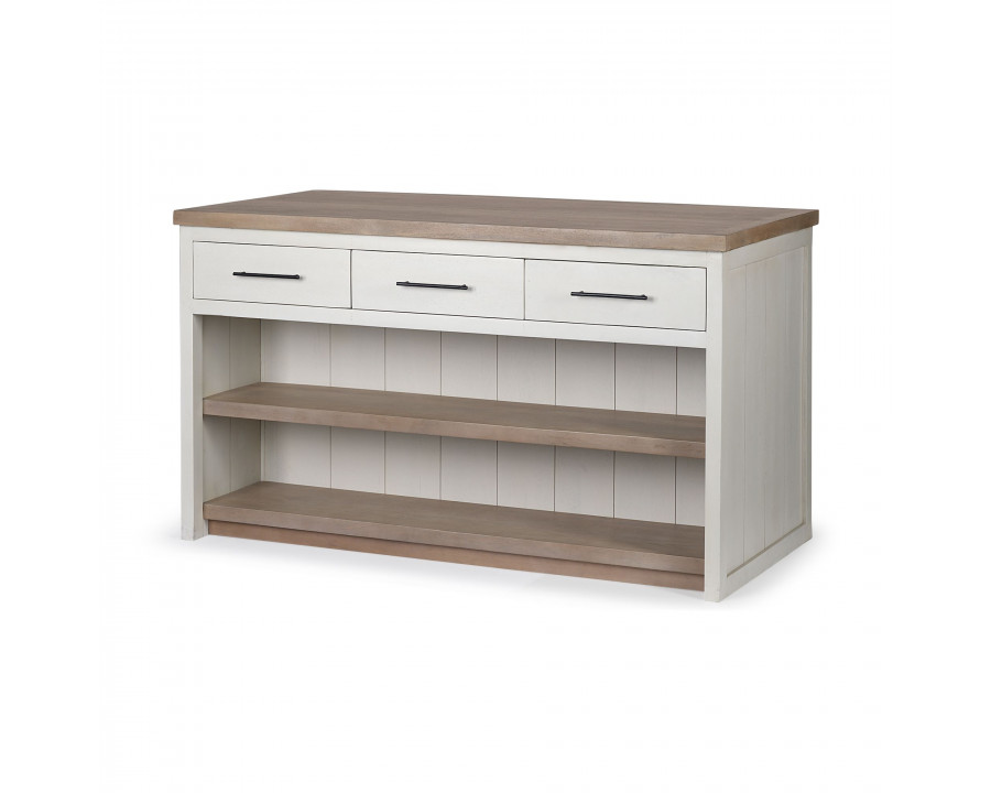 Mercana - Fairview Kitchen Island in White/Brown