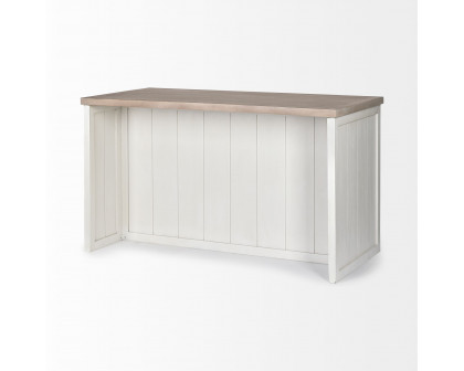 Mercana - Fairview Kitchen Island in White/Brown