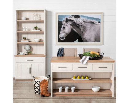 Mercana - Fairview Kitchen Island in White/Brown