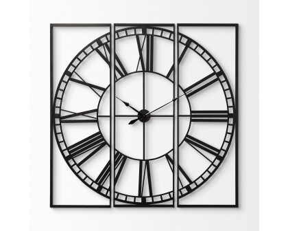 Mercana - Norwood 60" Square Oversized Industrial Wall Clock