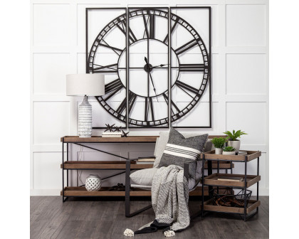 Mercana - Norwood 60" Square Oversized Industrial Wall Clock