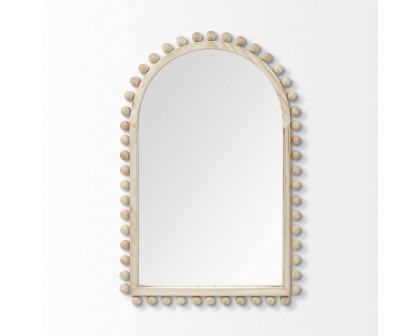 Mercana Leeds Wood Arch Frame Mirror - Natural