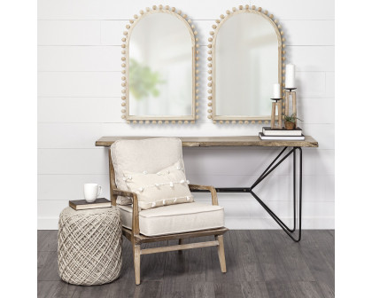 Mercana Leeds Wood Arch Frame Mirror - Natural