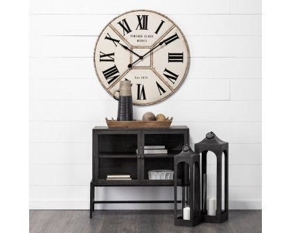 Mercana - Norwich 36.5" Round Industrial Wall Clock