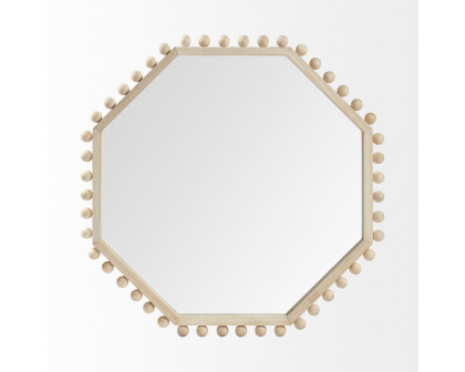 Mercana Torquay Wood Octagon Frame Mirror - Natural