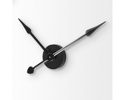 Mercana Stoke 54" Round Industrial Wall Clock - Black