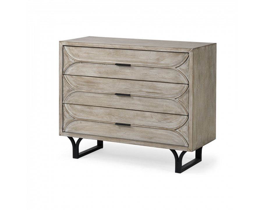 Mercana - Giselle I Fir Veneer 3 Drawer Accent Cabinet