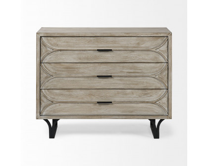 Mercana - Giselle I Fir Veneer 3 Drawer Accent Cabinet