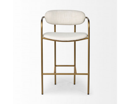 Mercana Parker 36" Counter Stool - Cream/Gold