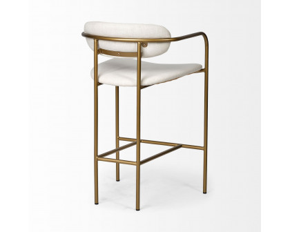 Mercana Parker 36" Counter Stool - Cream/Gold