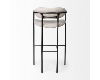 Mercana Parker 40" Counter Stool - Beige/Gunmetal