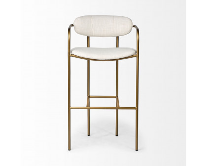 Mercana Parker 40" Counter Stool - Cream/Gold