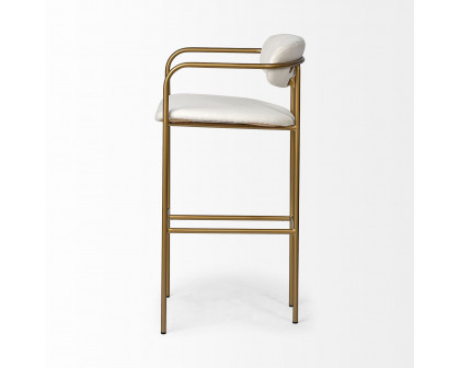 Mercana Parker 40" Counter Stool - Cream/Gold