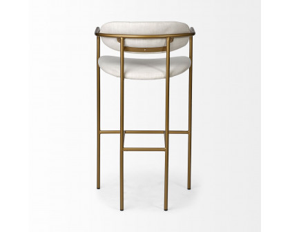 Mercana Parker 40" Counter Stool - Cream/Gold