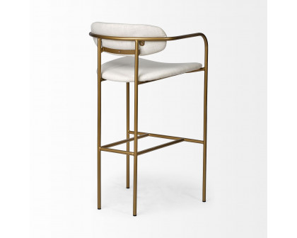 Mercana Parker 40" Counter Stool - Cream/Gold