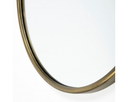 Mercana Sylvia I Oval Frame Wall Mirror - Gold