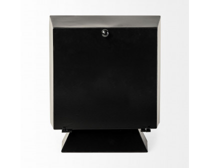 Mercana Ralph I Metal Square Table Clock - Black