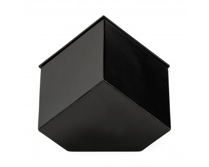 Mercana Ralph II Metal Cube Table Clock - Black