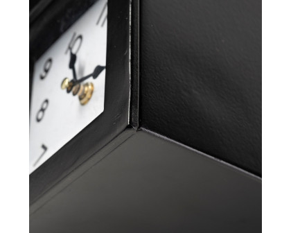 Mercana Ralph II Metal Cube Table Clock - Black