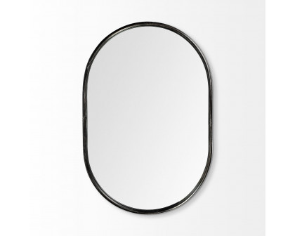 Mercana Sylvia II Oval Frame Mirror - Black