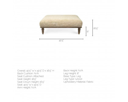 Mercana - Alder I Bench in Cream