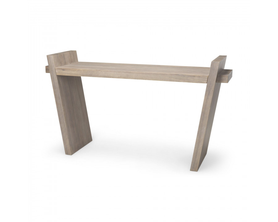 Mercana - Elaine III Brown Wood Angled Leg Console Table