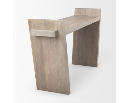 Mercana - Elaine III Brown Wood Angled Leg Console Table