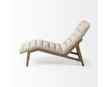 Mercana Pierre Armless Chaise Lounge - Beige, Fabric