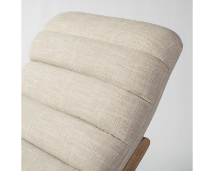 Mercana Pierre Armless Chaise Lounge - Beige, Fabric