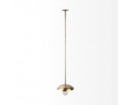 Mercana - Garnet Gold Hammered Metal Pendant Light