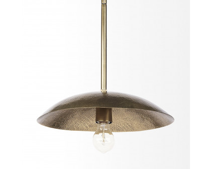 Mercana - Garnet Gold Hammered Metal Pendant Light