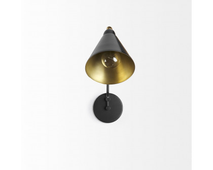 Mercana - Cobalt 6L x 32W Black Metal Cone Shaped Swivel Wall Sconce