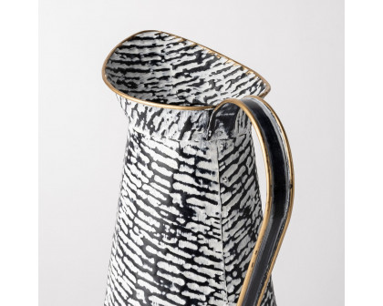 Mercana Colette Patterned Vase - Black/White, Small