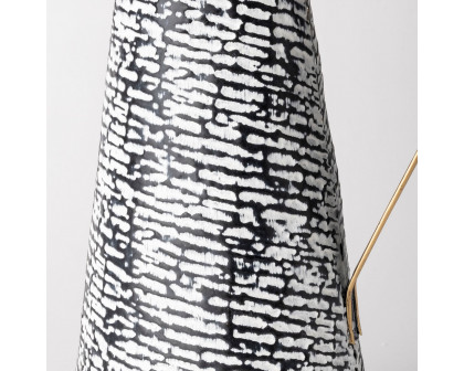 Mercana Colette Patterned Vase - Black/White, Small