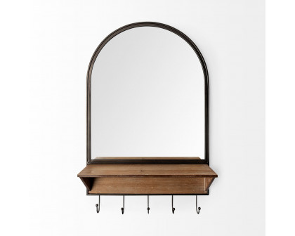 Mercana - Neville Arch Wood/Metal Frame Mirror