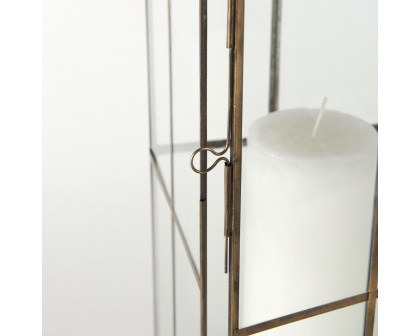 Mercana Grimwig Large Candle Holder Lantern - Clear, Metal