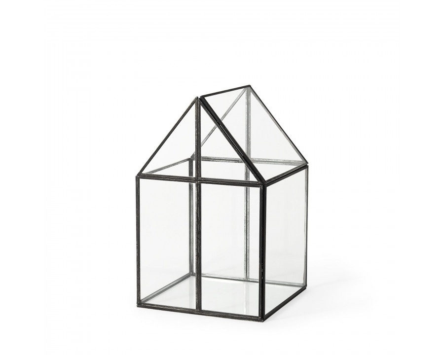 Mercana Sikes Medium Hut Terrarium with Glass Base - Clear