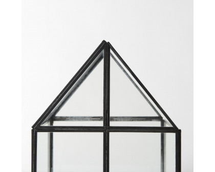 Mercana Sikes Medium Hut Terrarium with Glass Base - Clear