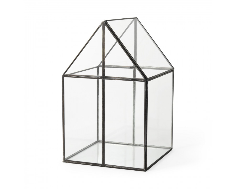 Mercana Sikes Large Hut Terrarium with Glass Base - Clear