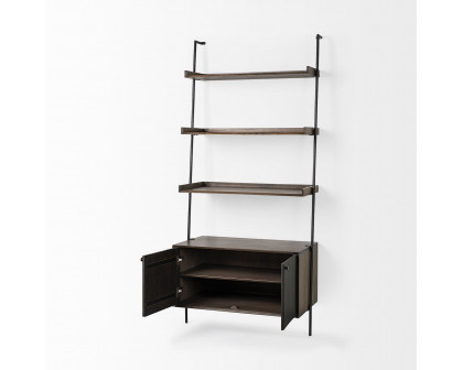 Mercana - Grace Two-Toned Brown Wood 3 Shelf Shelving Unit