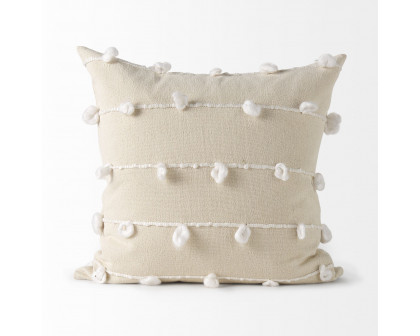 Mercana Erica 20 x 20 Detail Decorative Pillow Cover - Cream